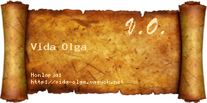Vida Olga névjegykártya