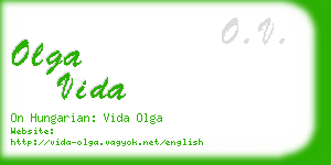 olga vida business card